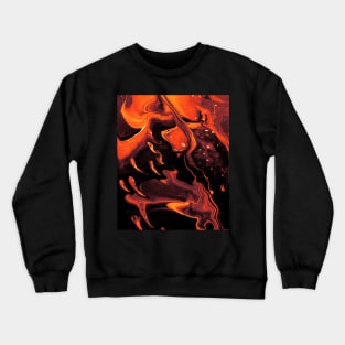 Ghosts - Lava Color Acrylic Pour Crewneck Sweatshirt